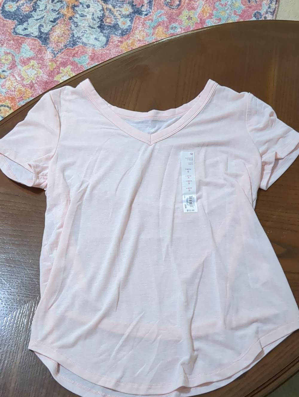 SO Pale Blush V-Neck Tee
